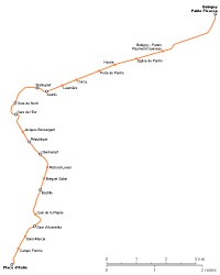Traçat de la línia 5 del metro de París (font: Wikipedia)