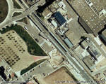 Foto a�ria de l'estaci� de El Palau (foto: ICC)