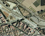 Fotografia a�ria de l'estaci� de Sant Boi (foto: ICC)