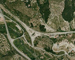 Foto a�ria de l'estaci� de La Plana Picamoixons (font: Maps Live)
