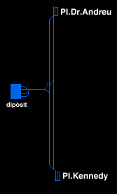 Esquema de vies del Tramvia Blau