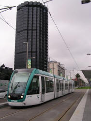 El Trambaix a l'avinguda Diagonal