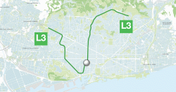 Situaci de l'estaci Catalunya a la lnia L3 (mapa base: wefer.com)
