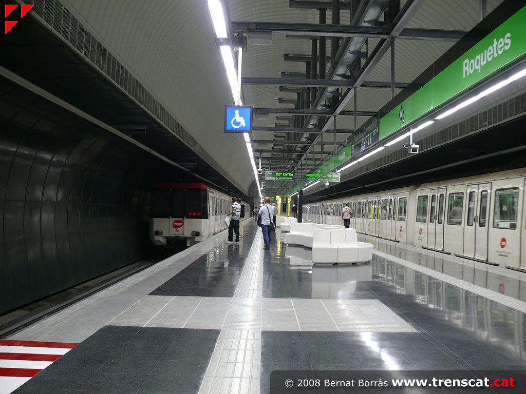 el metro de Barcelona - línia L3 - Roquetes